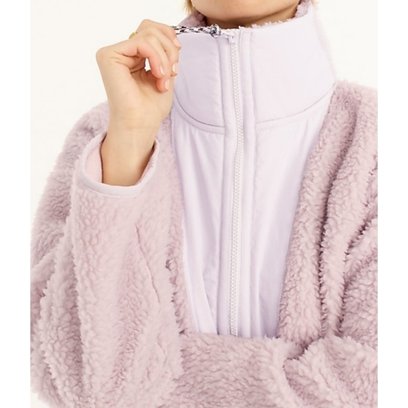 9. J.Crew Teddy sherpa half-zip sweatshirt - Picture 4 of 9